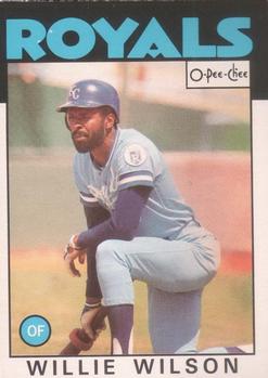 1986 O-Pee-Chee Baseball Cards 025      Willie Wilson